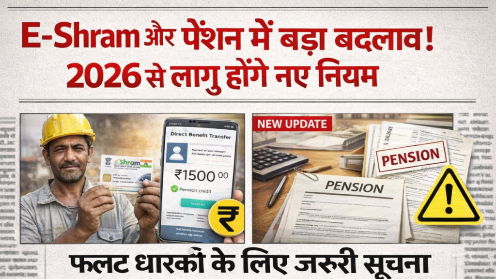 फ्लैट धारक सुनो: E-Shram कार्ड और पेंशन स्कीम 2026 से जुड़े अहम बदलाव