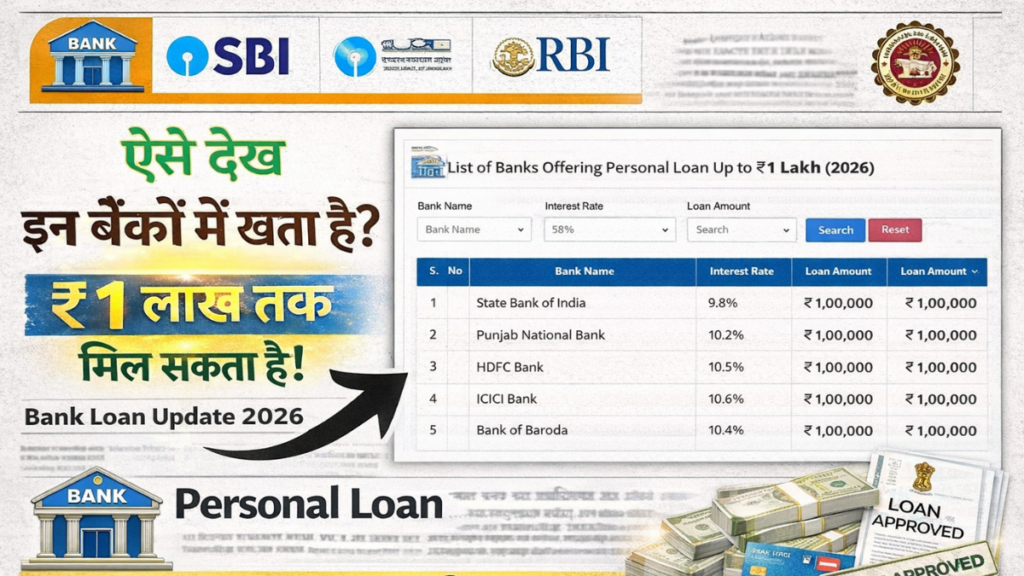 Bank Personal Loan 2026